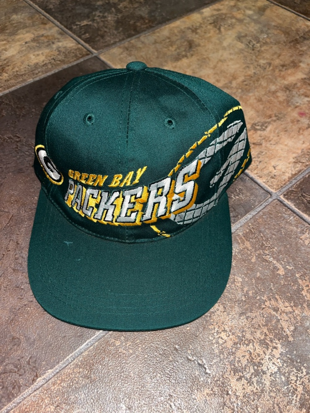 Vintage Green Bay Packers Green Team Logo Snapback Hat